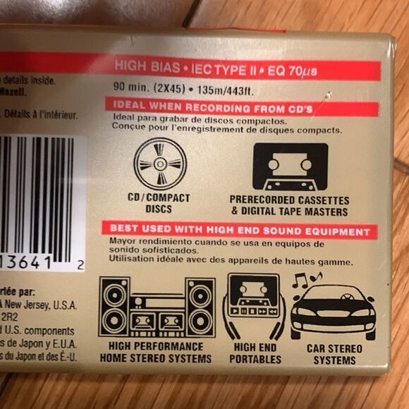 X L-II C90 Blank Audio Cassette Tape 1 pack (Discontinued by Manufacturer) - Picture 4 of 7